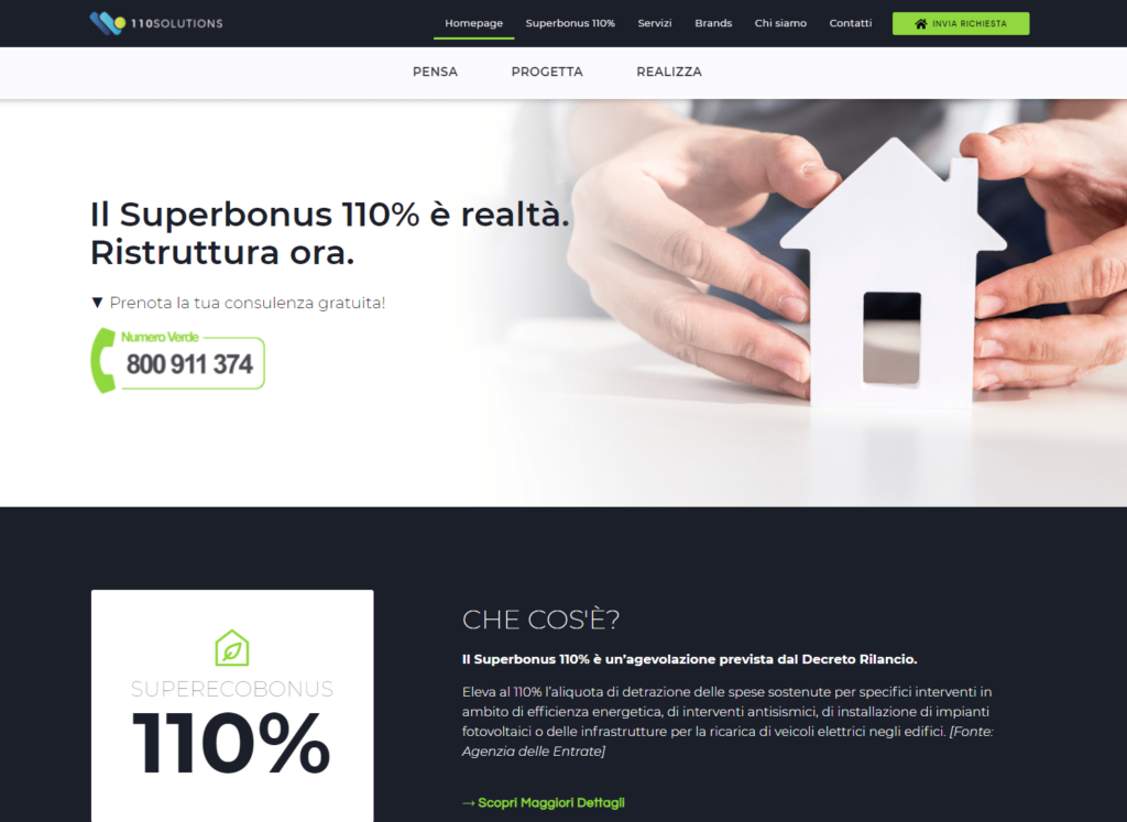 110 Solutions Sito Web Vetrina Aziendale